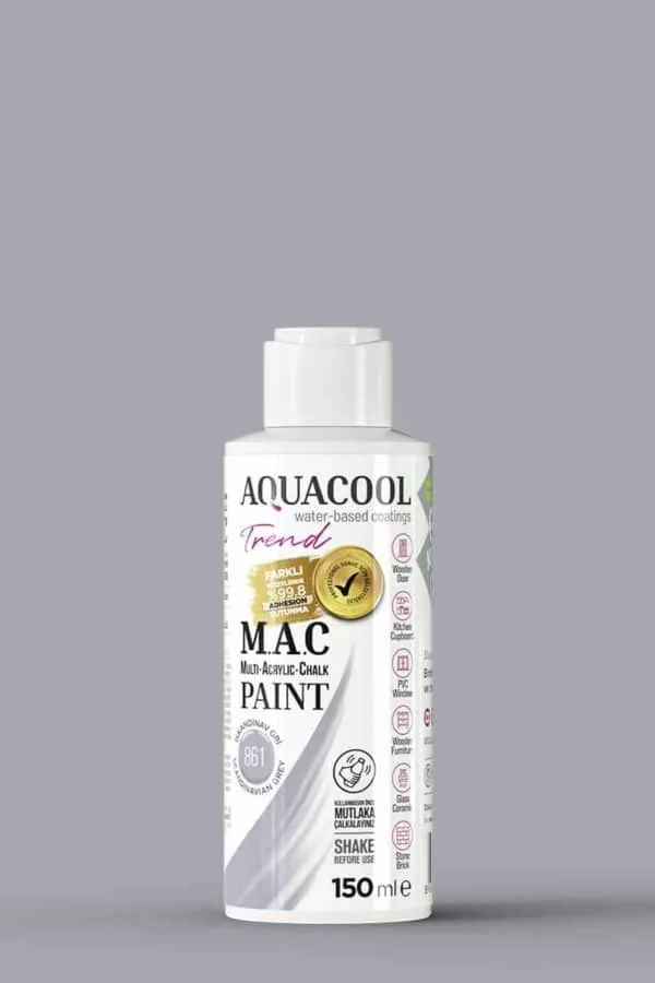 Aquacool Trend MAC Boya  - 150ml - 861 İskandinav Gri