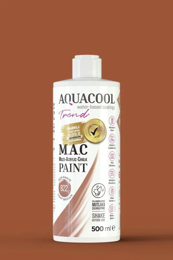 Aquacool Trend MAC Boya  - 500ml - 822 Açık Kahve