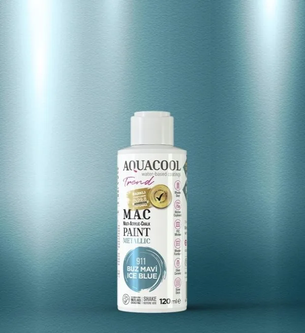 Aquacool Trend MAC boya 911 Buz mavi 120ml