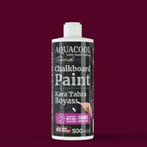 Aquacool Trend Kara Tahta Boyası 450 Bordo 500ml