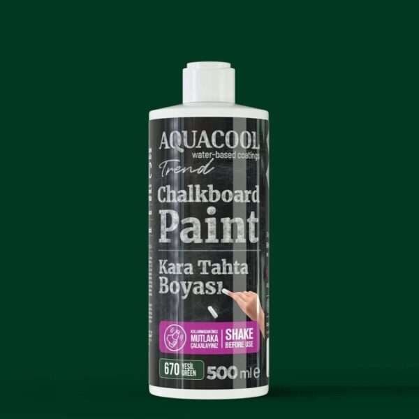 Aquacool Trend Kara Tahta Boyası 670 Yeşil 500ml