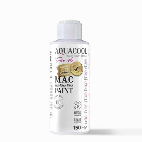 Aquacool Trend MAC Boya 100 Pamuk Beyaz 150ml