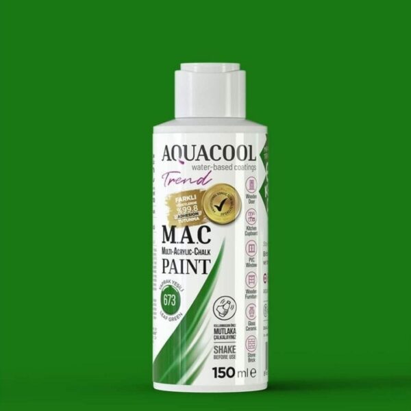 Aquacool Trend MAC Boya 150ml 673 Yaprak Yeşili