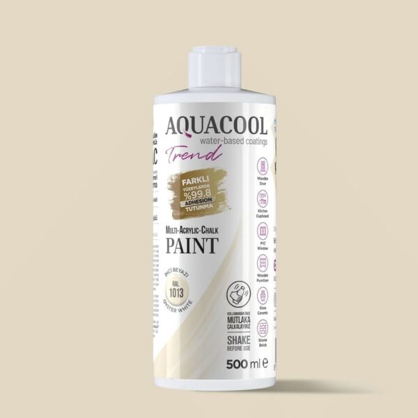 Su Bazlı Aquacool Trend MAC Boya RAL 1013 İnci Beyazı - 500 ml