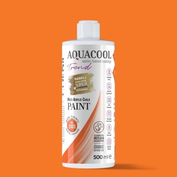 Su Bazlı Aquacool Trend MAC Boya RAL 2003 Pastel Turuncu rengi - 500 ml