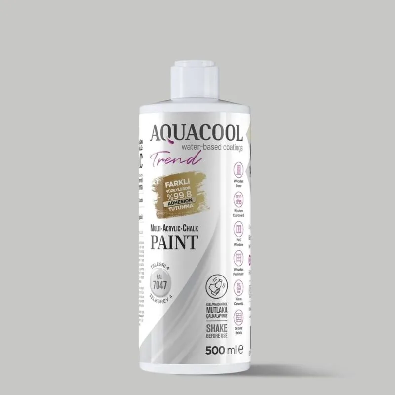 Aquacool Trend MAC Su Bazlı Boya 500ml - RAL 7047 Telegri 4