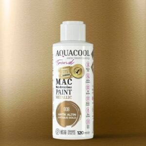 Aquacool Trend Metalik Boya 908 Antik Altın 120ml