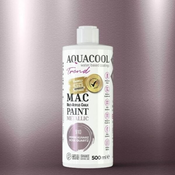 Aquacool Trend Metalik Boya 910 Pembe Kuvars 500ml