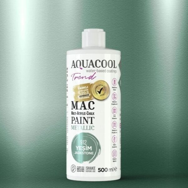 Aquacool Trend Metalik Boya 912 Yeşim 500ml