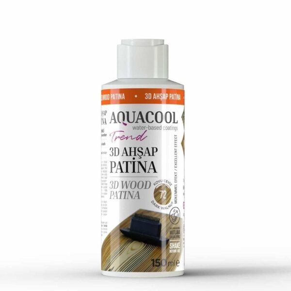 Aquacool Trend Patina 72 Koyu Ceviz 150ml - 3D Ahşap Patina
