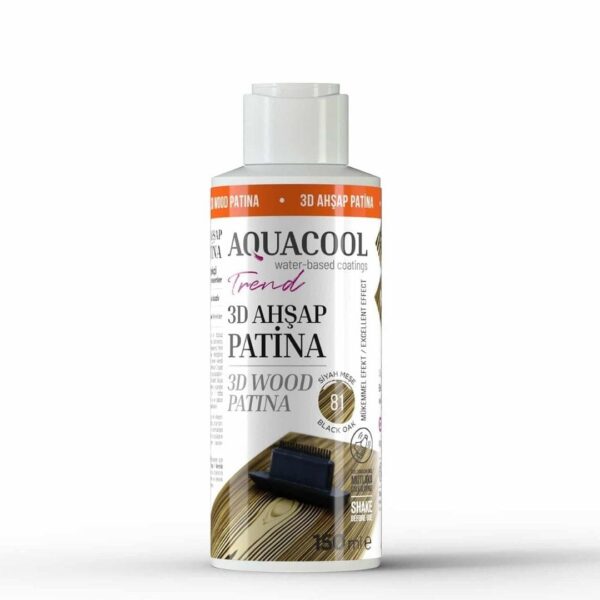Aquacool Trend Patina 81 Siyah Meşe 150ml - 3D Ahşap Patina