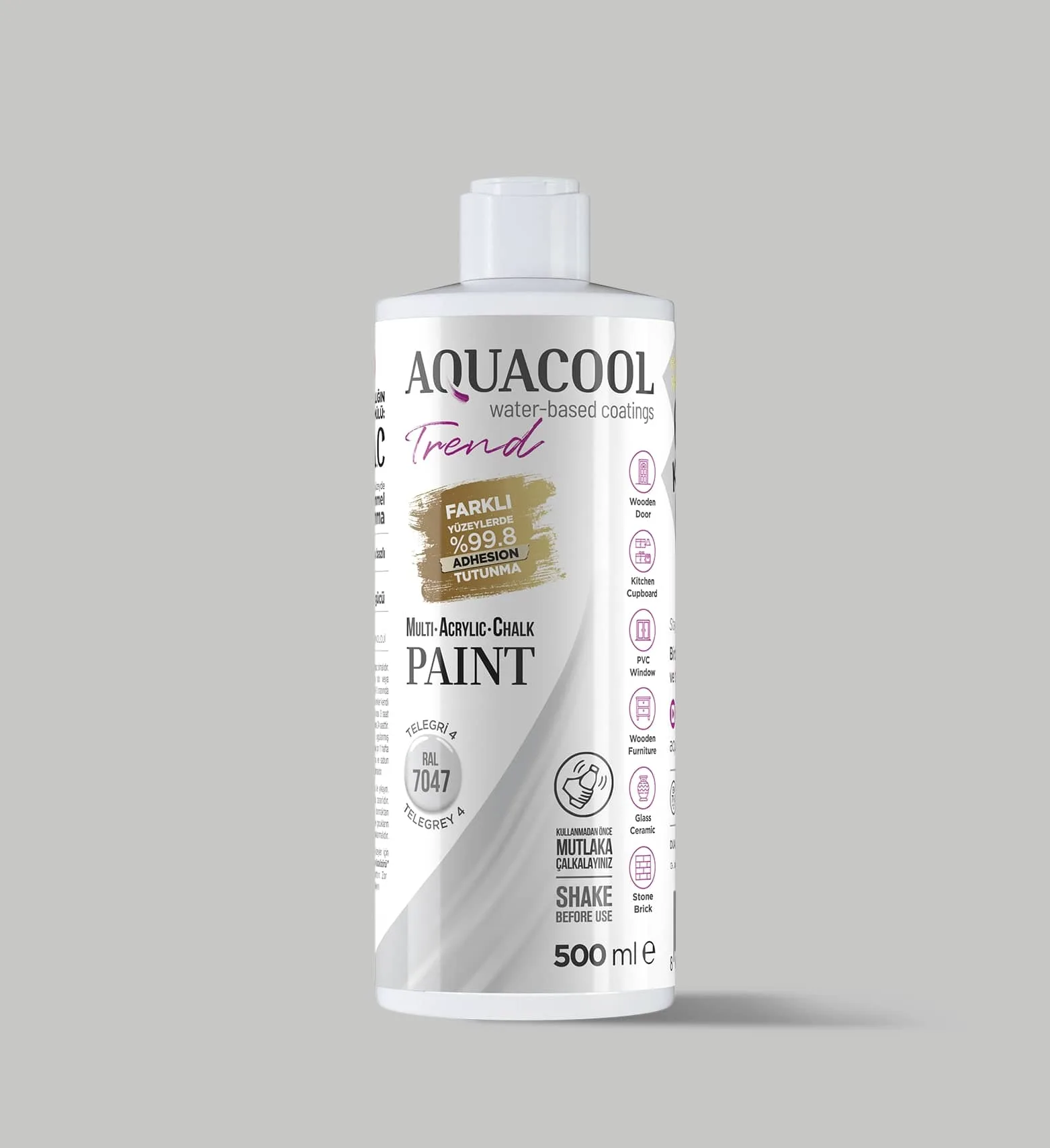 aquacool trend mac boya RAL 7047 telegri 500ml