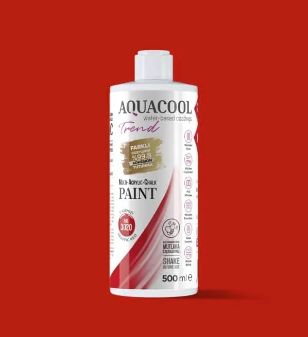 aquacool trend mac boya ral serisi 3020 t kırmızı 500ml