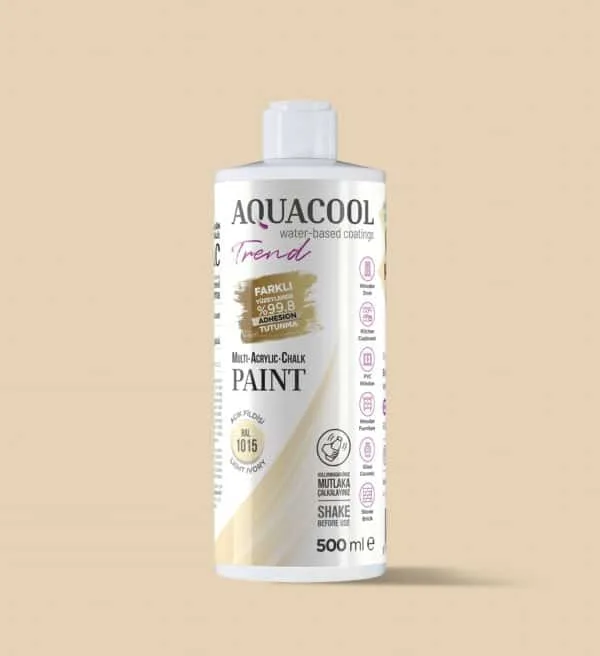 Aquacool Trend Mac Boya Ral Serisi 1015 açık fildişi 500ml
