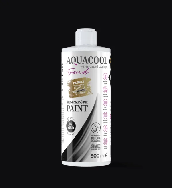 Aquacool Trend MAC Boya RAL Serisi 9005 Jet Siyah 500ml