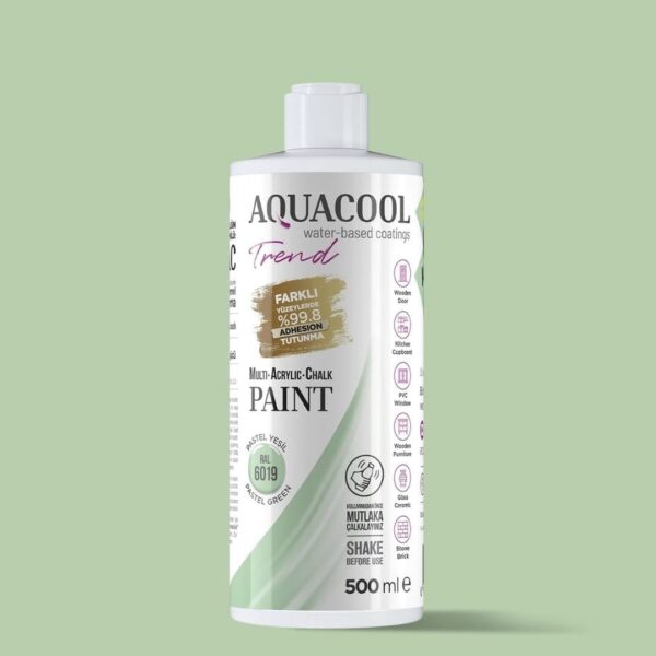 Aquacool Trend MAC Boya RAL 6019 Pastel Yeşil - 500 ml ambalajı