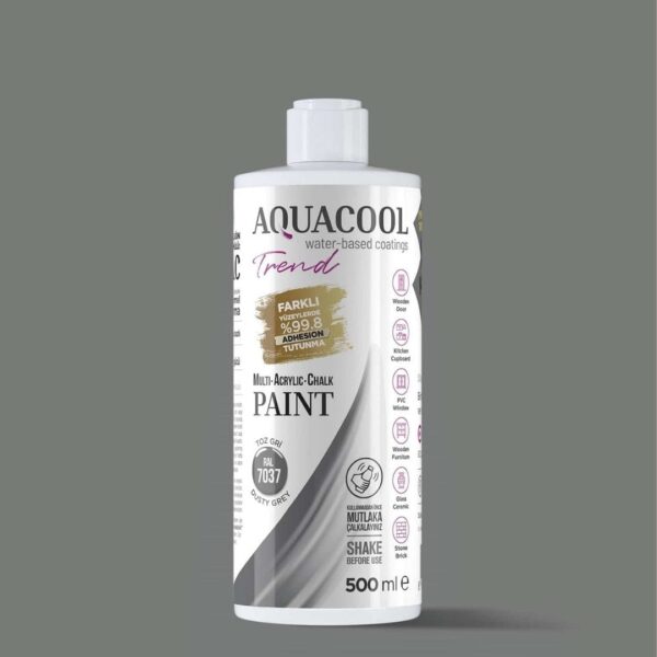 Aquacool Trend MAC Boya RAL 7037 Toz Gri - 500 ml (Su Bazlı)