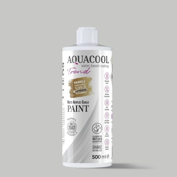 Aquacool Trend MAC Boya RAL 7047 Telegri 4 - 500ml (Su Bazlı)