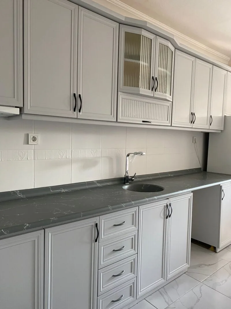 Aquacool Trend Mac boya Ral 7047 mutfak dolabı boyama