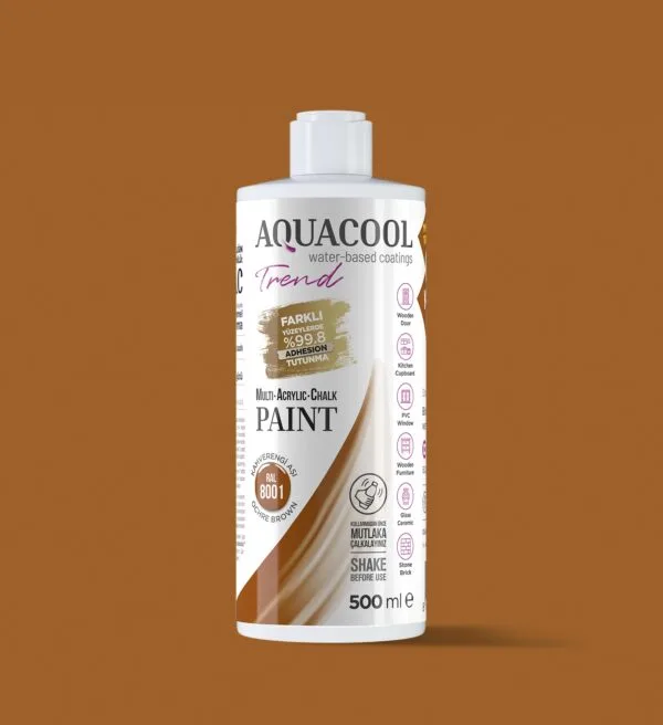 Aquacool Trend MAC Boya RAL Serisi 8001 Kahverengi aşı 500ml