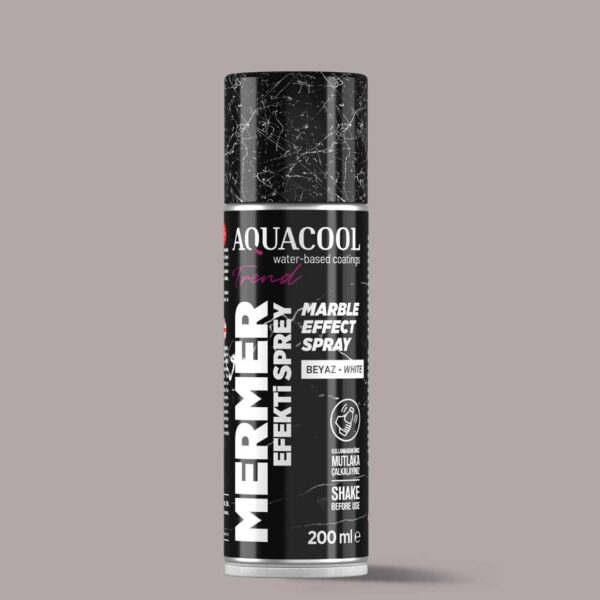 Aquacool Trend Mermer Efekt Spreyi Beyaz White 200ml