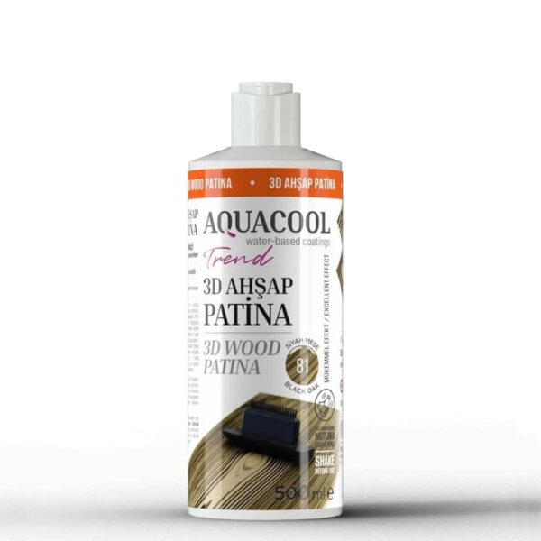 Aquacool Trend Patina 81 Siyah Meşe 500ml - 3D Ahşap Patina